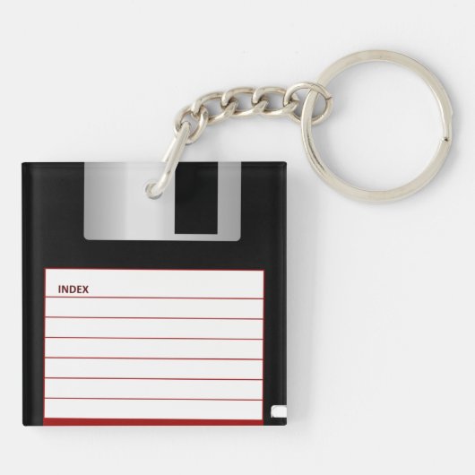Retro-Vintage Diskette Schlüsselanhänger (Rückseite)
