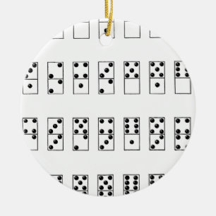 Retro-Vintage-Dominospiel Keramik Ornament