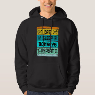 Retro Vintage Donkey Funny für Männer Frauen Kinde Hoodie