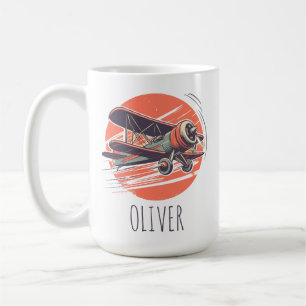 Retro Vintage Doppeldecker Personalized Kaffeetasse