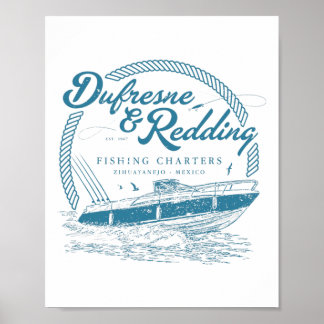 Retro Vintage Dufresne und Redding Angelcharter Poster