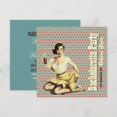 retro Vintage Einladung (Vorne/Hinten)