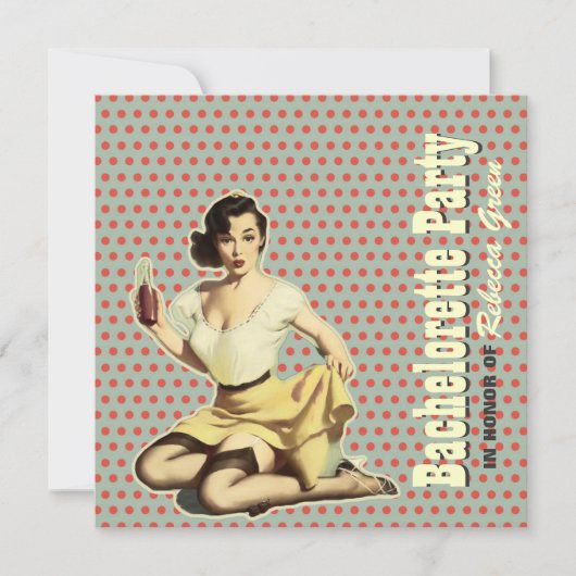 retro Vintage Einladung (Vorderseite)