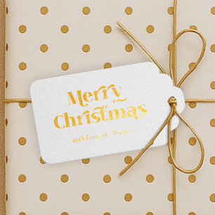 Retro Vintage Elegante Weihnachten Geschenkanhänger