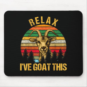 Retro Vintage Entspannung Ich Habe Diese Ziege Ges Mousepad