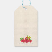 Retro Vintage Erdbeere Niedlich Dotted Vielen Dank Geschenkanhänger (Rückseite)