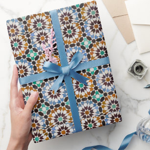 Retro Vintage Erdtöne Mid Century Modern Geschenkpapier