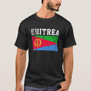 Retro-Vintage Eritrea-Flagge Eritrean-Wurzeln T-Shirt
