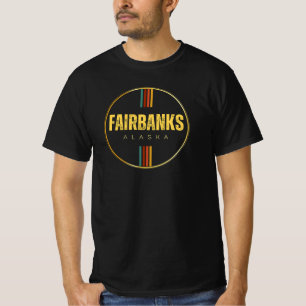 Retro Vintage Fairbanks Stadt Alaska Bundesstaat 7 T-Shirt