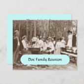 Retro Vintage Familie in den Einladung (Vorne/Hinten)