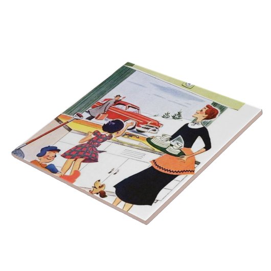 Retro-Vintage Familienküche Fliese (Seite)