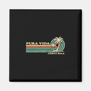 Retro Vintage Familienurlaub Costa Rica Pura Vida Magnet