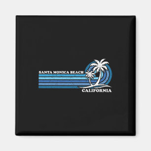Retro Vintage Family Vacation California Santa Mon Magnet