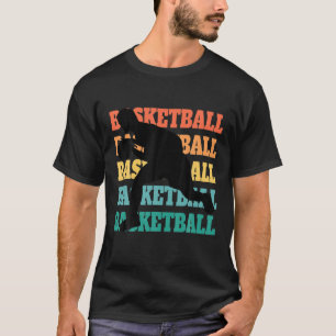 Retro Vintage Farben Basketball Lustiger Basketb T-Shirt