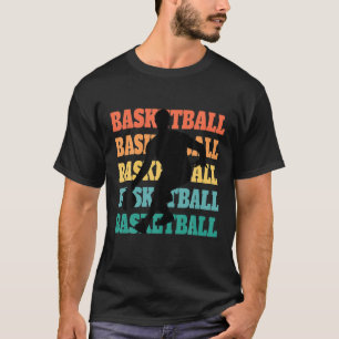 Retro Vintage Farben Basketball Lustiger Basketb T-Shirt