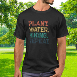 Retro Vintage Farben Pflanze Wasserwanderung Wiede T-Shirt