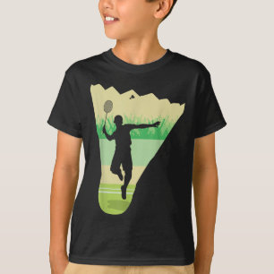 Retro-Vintage-Federballspieler Badminton  T-Shirt