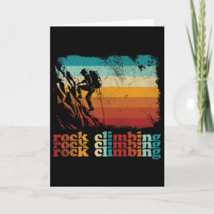 Retro Vintage Felsenkletterer Klettern Karte