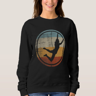 Retro Vintage Female Climber Mountain Climbing Sweatshirt