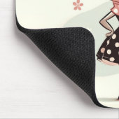 Retro Vintage feminine Kitten mit katzenbrille Mousepad (Ecke)