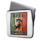Retro Vintage Fischerei Rollen Cooler Vater Fische Laptopschutzhülle (Vorderseite Links)