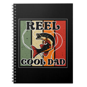 Retro Vintage Fischerei Rollen Cooler Vater Fische Notizblock