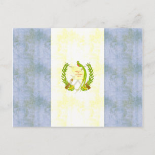 Retro-Vintage Flagge Guatemalas Postkarte