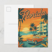 retro vintage Florida Postcard Postkarte (Vorne/Hinten)