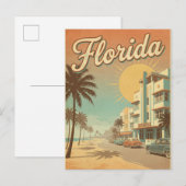 Retro-Vintage-Florida-Postkarte Postkarte (Vorne/Hinten)