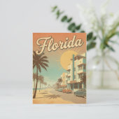 Retro-Vintage-Florida-Postkarte Postkarte (Stehend Vorderseite)