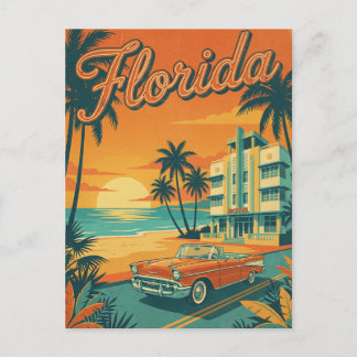 Retro-Vintage-Florida-Postkarte Postkarte
