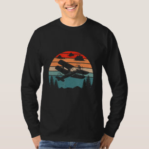 Retro Vintage Flugzeugpilot Luftfahrt Flugzeuge T-Shirt