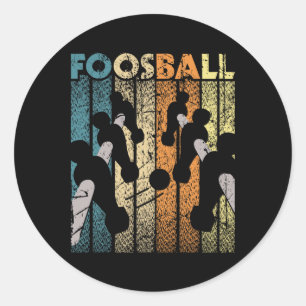 Retro-Vintage-Foosbyll-Spieler-Tisch-Fußball Runder Aufkleber