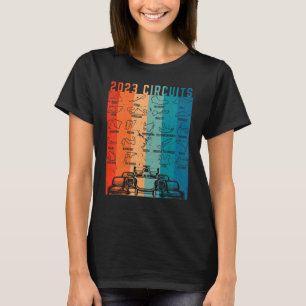 Retro Vintage Formel Rennstrecke Circuit Rennsport T-Shirt