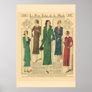 Retro Vintage französische Mode 1931 Poster