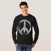 Retro Vintage Friedenszeichen-Disco T-Shirt (Vorne ganz)