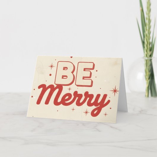 Retro Vintage Frohe Weihnachten (Vorderseite)