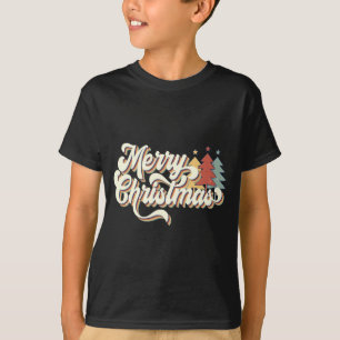 Retro Vintage Frohe Weihnachten Tygraphy T-Shirt