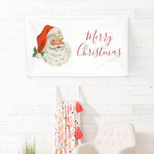 Retro-Vintage-fröhlicher Weihnachtsmann Weihnachte Banner