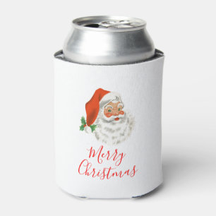 Retro Vintage fröhlicher Weihnachtsmann Weihnachte Dosenkühler