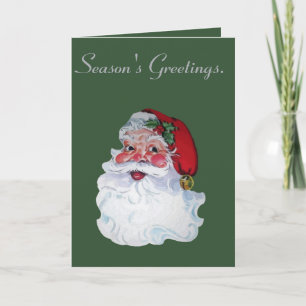 Retro Vintage fröhlicher Weihnachtsmann Weihnachte Karte