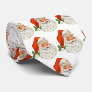 Retro Vintage fröhlicher Weihnachtsmann Weihnachte Krawatte