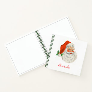 Retro Vintage fröhlicher Weihnachtsmann Weihnachte Notizblock