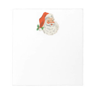 Retro Vintage fröhlicher Weihnachtsmann Weihnachte Notizblock