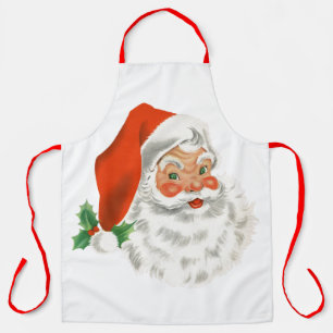 Retro Vintage fröhlicher Weihnachtsmann Weihnachte Schürze
