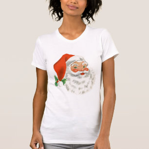 Retro Vintage fröhlicher Weihnachtsmann Weihnachte T-Shirt