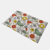 Retro Vintage Fruchtmuster Fußmatte (Schrägansicht)
