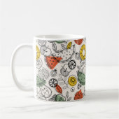 Retro Vintage Fruchtmuster Kaffeetasse (Links)