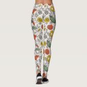 Retro Vintage Fruchtmuster Leggings (Rückseite)