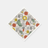 Retro Vintage Fruchtmuster Serviette (Ecke)